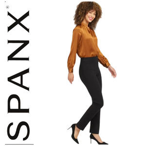 NWT Spanx The Perfect Pant Straight Leg Ponte Pants 20254R Black Sz S NEW